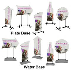 Contour Coroplast Outdoor Signs (Arrow, Wave, Bottle, Circle)